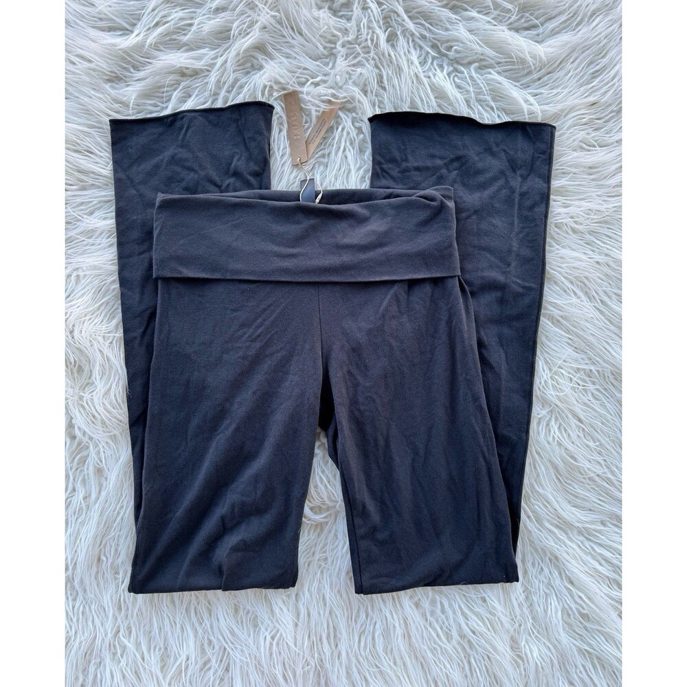 Skims Cotton Jersey Foldover Pant Soot Size Small